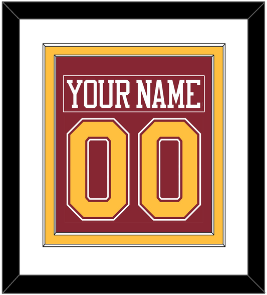 Minnesota Nameplate & Number (Back) Combined - Road Maroon - Signature Tier 1