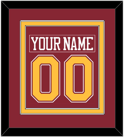 Minnesota Nameplate & Number (Back) Combined - Road Maroon - Signature Tier 2