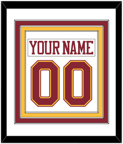 Minnesota Nameplate & Number (Back) Combined - Home White - Premier Tier 1