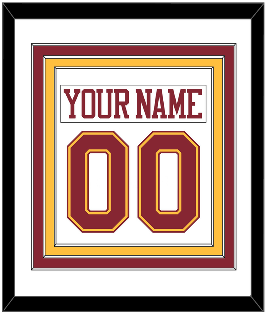 Minnesota Nameplate & Number (Back) Combined - Home White - Premier Tier 1