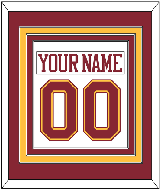 Minnesota Nameplate & Number (Back) Combined - Home White - Premier Tier 2