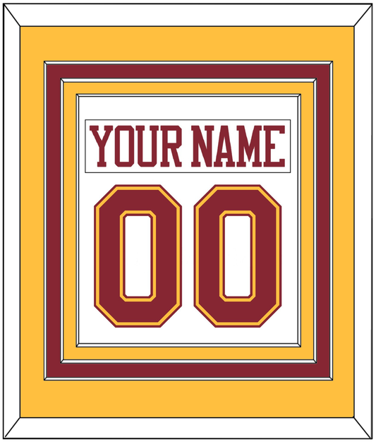 Minnesota Nameplate & Number (Back) Combined - Home White - Premier Tier 3