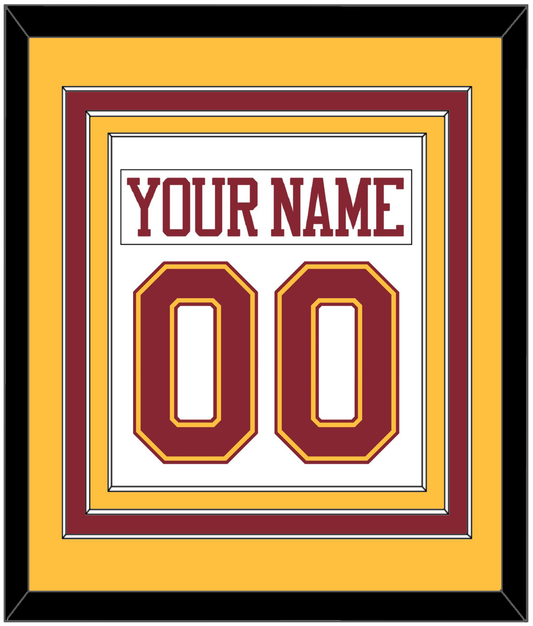 Minnesota Nameplate & Number (Back) Combined - Home White - Premier Tier 3