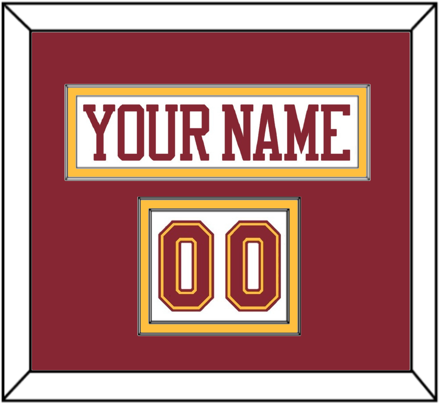 Minnesota Nameplate & Number (Shoulder) - Home White - Signature Tier 3