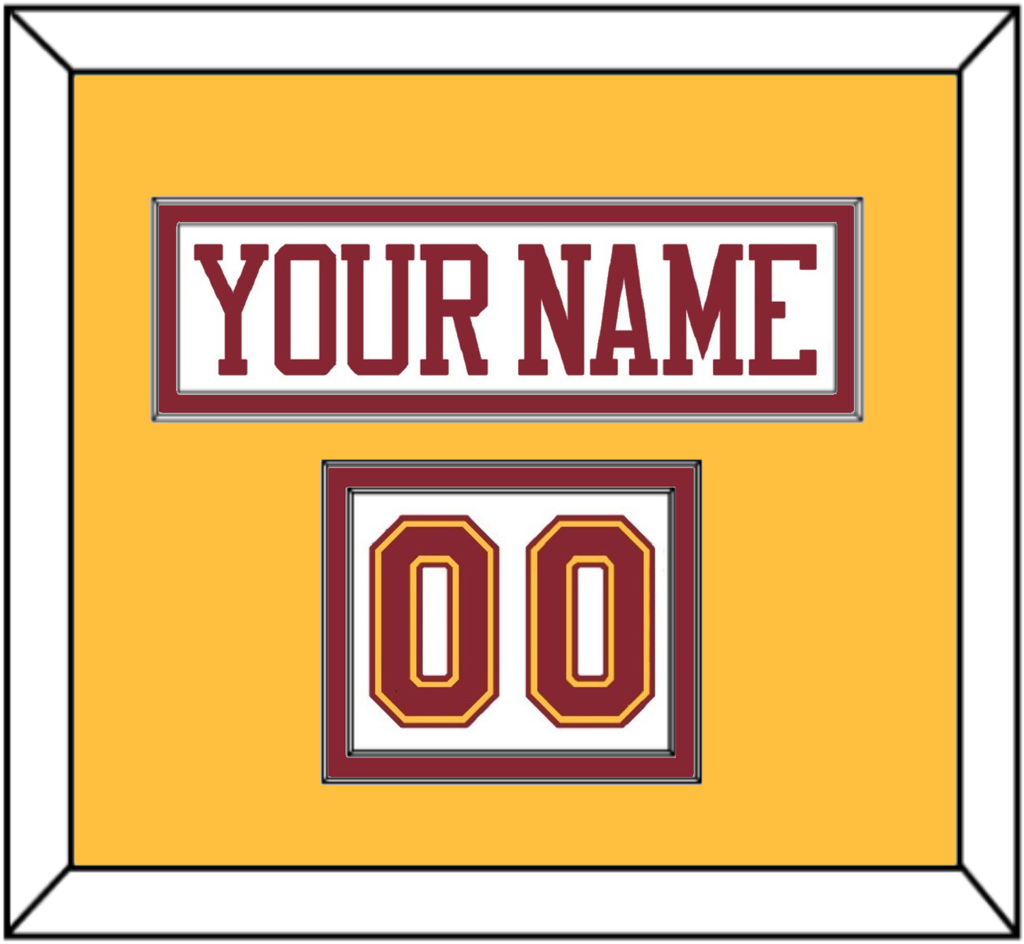 Minnesota Nameplate & Number (Shoulder) - Home White - Signature Tier 4