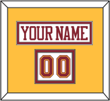 Minnesota Nameplate & Number (Shoulder) - Home White - Double Mat 4