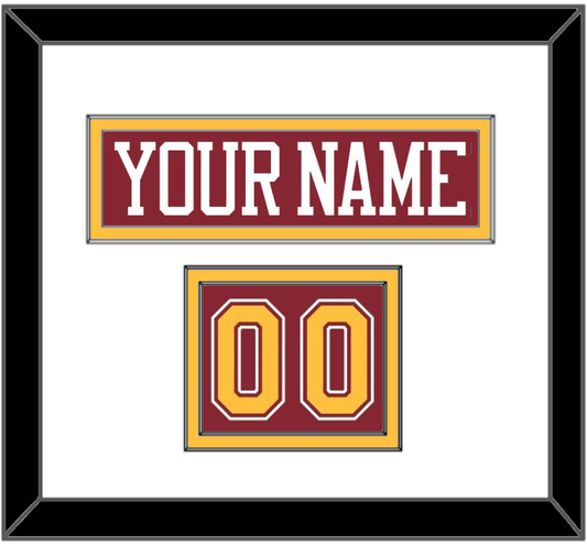 Minnesota Nameplate & Number (Shoulder) - Road Maroon - Signature Tier 1