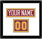Minnesota Nameplate & Number (Shoulder) - Road Maroon - Double Mat 1