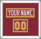 Minnesota Nameplate & Number (Shoulder) - Road Maroon - Double Mat 2