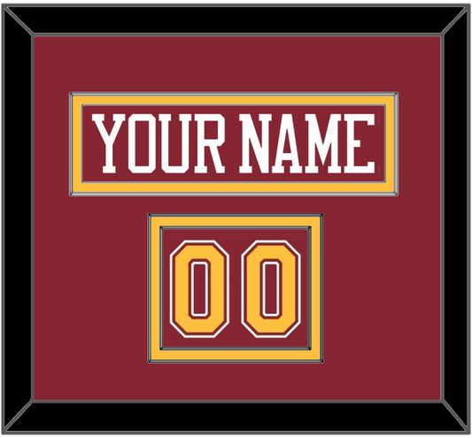 Minnesota Nameplate & Number (Shoulder) - Road Maroon - Signature Tier 2