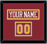 Minnesota Nameplate & Number (Shoulder) - Road Maroon - Double Mat 2