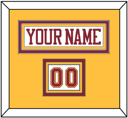 Minnesota Nameplate & Number (Shoulder) - Home White - Premier Tier 3