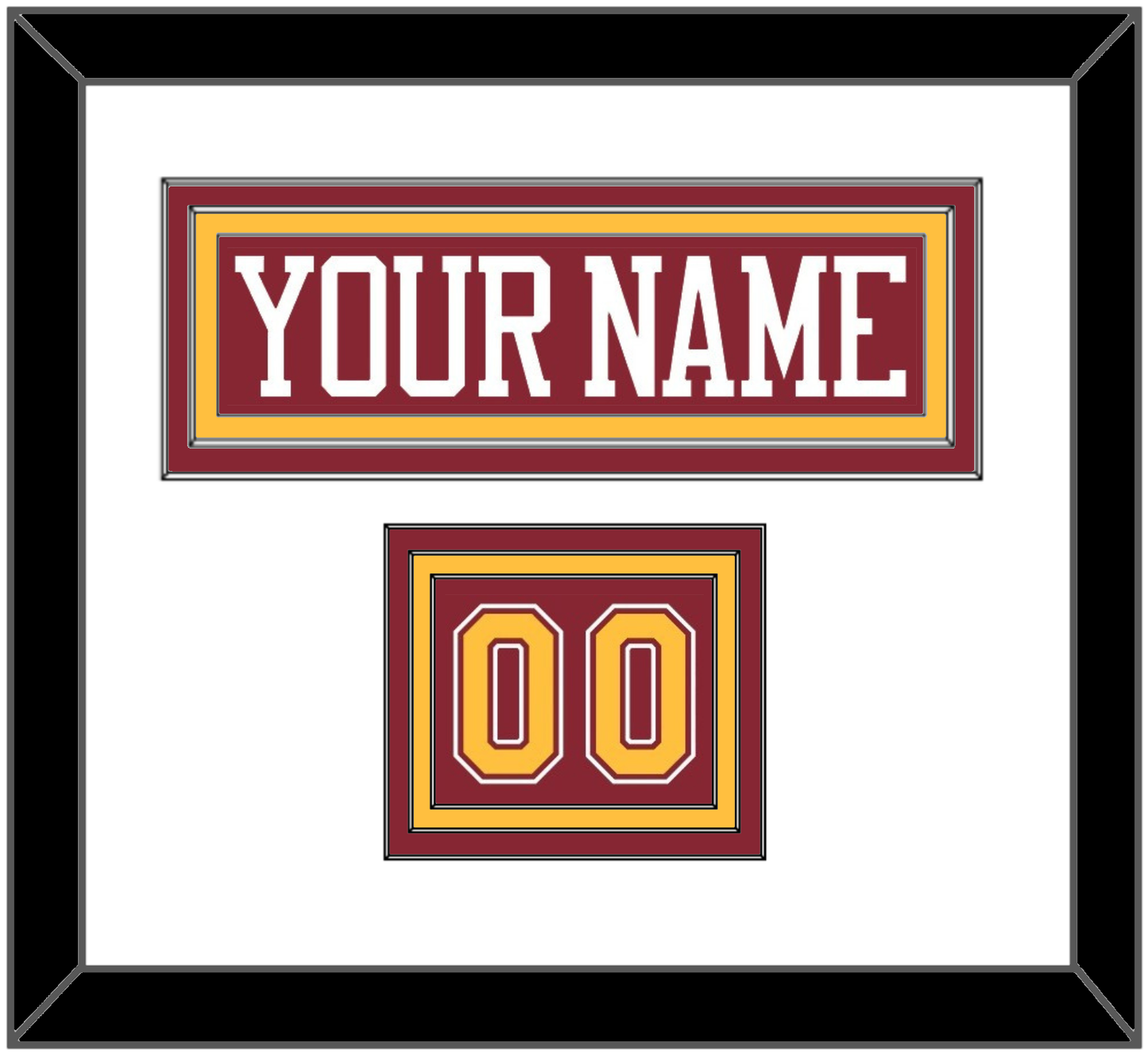 Minnesota Nameplate & Number (Shoulder) - Road Maroon - Premier Tier 1