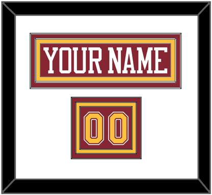 Minnesota Nameplate & Number (Shoulder) - Road Maroon - Premier Tier 1