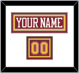 Minnesota Nameplate & Number (Shoulder) - Road Maroon - Triple Mat 1