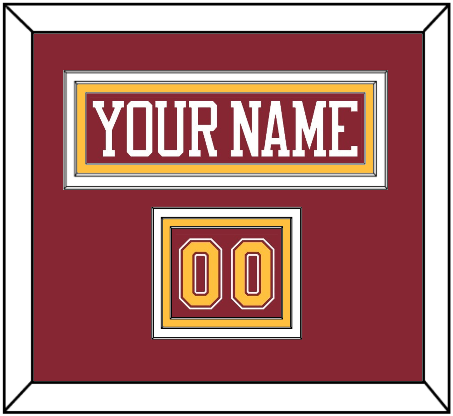 Minnesota Nameplate & Number (Shoulder) - Road Maroon - Premier Tier 2