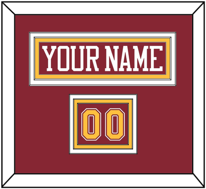 Minnesota Nameplate & Number (Shoulder) - Road Maroon - Premier Tier 2