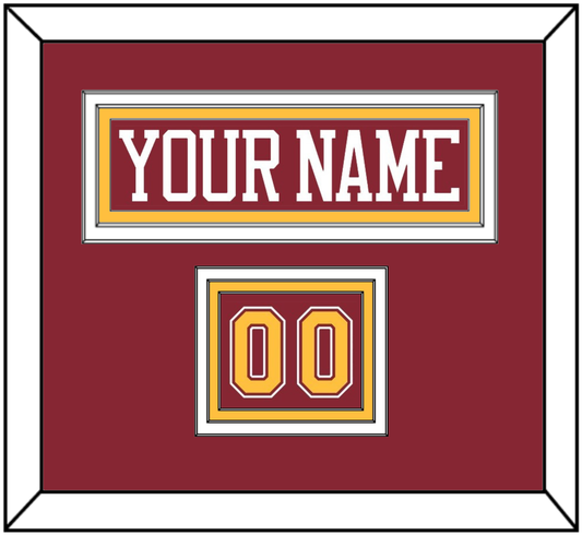 Minnesota Nameplate & Number (Shoulder) - Road Maroon - Premier Tier 2
