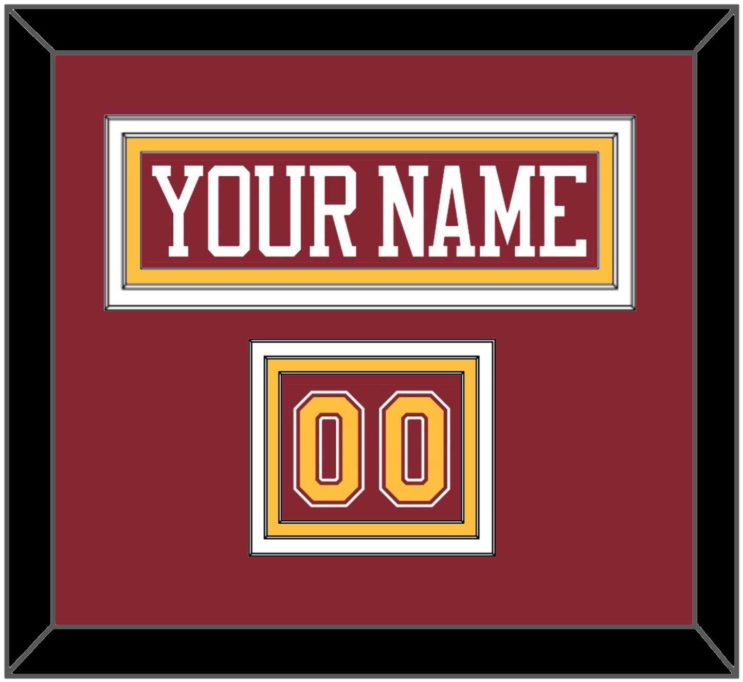 Minnesota Nameplate & Number (Shoulder) - Road Maroon - Premier Tier 2