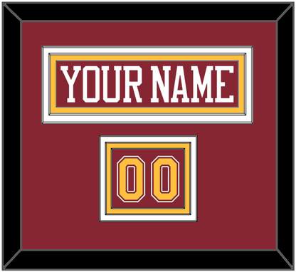 Minnesota Nameplate & Number (Shoulder) - Road Maroon - Premier Tier 2