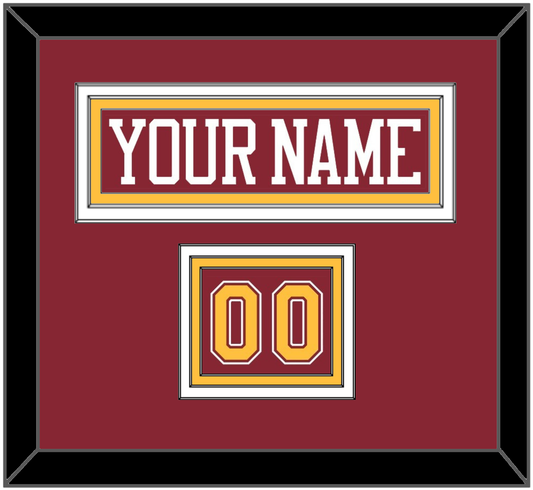 Minnesota Nameplate & Number (Shoulder) - Road Maroon - Premier Tier 2