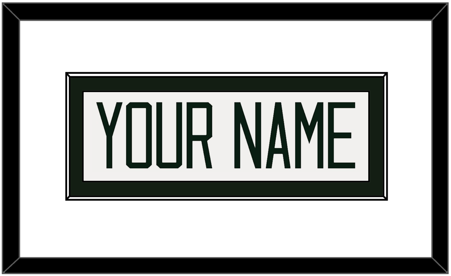 Michigan State Hockey Nameplate - Home White - Essential Tier 1