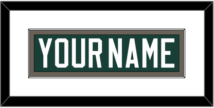 Michigan State Hockey Nameplate - Road Green (2006-2007) - Essential Tier 1