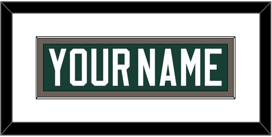 Michigan State Hockey Nameplate - Road Green (2006-2007) - Essential Tier 1
