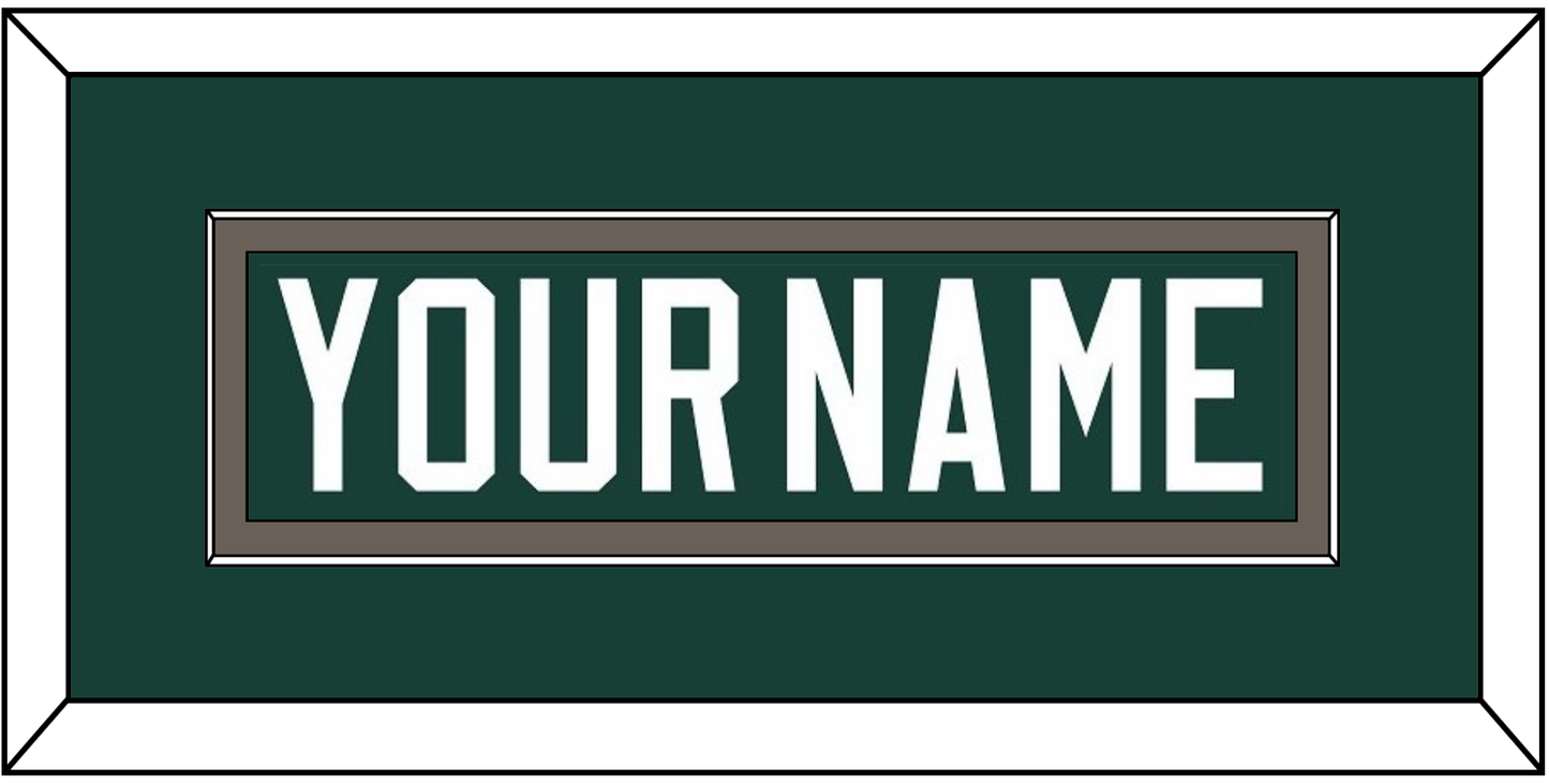 Michigan State Hockey Nameplate - Road Green (2006-2007) - Essential Tier 2