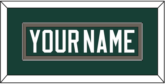Michigan State Hockey Nameplate - Road Green (2006-2007) - Essential Tier 2