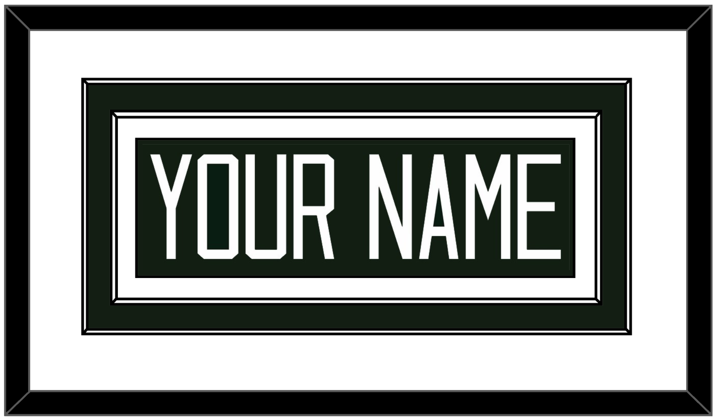 Michigan State Hockey Nameplate - Road Green - Signature Tier 1