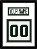 Michigan State Hockey Nameplate & Number (Back) - Home White - Double Mat 1