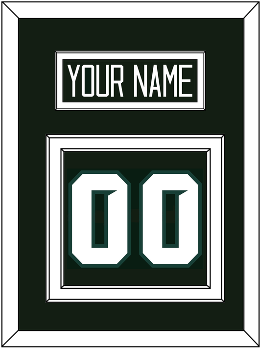 Michigan State Hockey Nameplate & Number (Back) - Road Green - Signature Tier 1