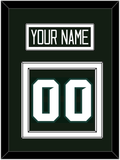 Michigan State Hockey Nameplate & Number (Back) - Road Green - Double Mat 1