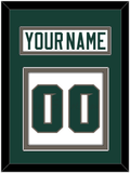 Michigan State Hockey Nameplate & Number (Back) - Home White (2006-2007) - Double Mat 2