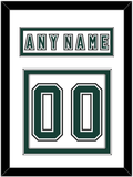 Michigan State Hockey Nameplate & Number (Back) - Alternate Home White (2006-2007) - Double Mat 1
