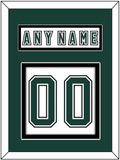 Michigan State Hockey Nameplate & Number (Back) - Alternate Home White (2006-2007) - Double Mat 2