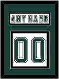 Michigan State Hockey Nameplate & Number (Back) - Alternate Home White (2006-2007) - Double Mat 2