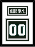 Michigan State Hockey Nameplate & Number (Back) - Road Green - Triple Mat 1