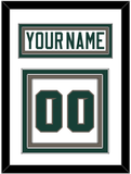Michigan State Hockey Nameplate & Number (Back) - Home White (2006-2007) - Triple Mat 1