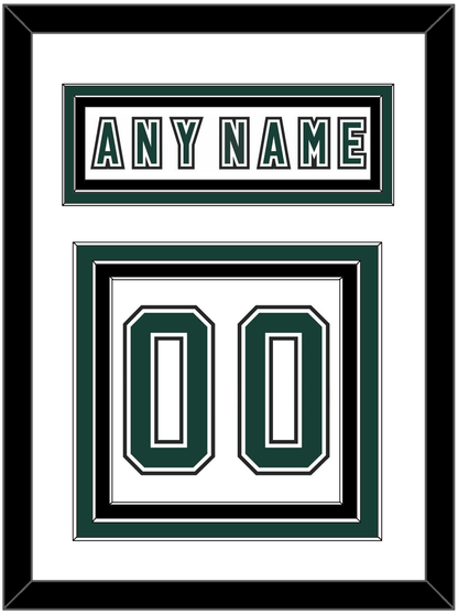 Michigan State Hockey Nameplate & Number (Back) - Alternate Home White (2006-2007) - Premier Tier 1