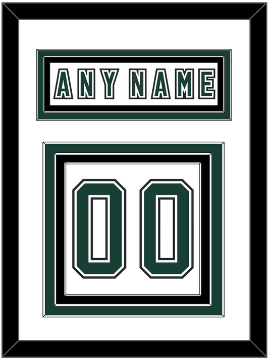 Michigan State Hockey Nameplate & Number (Back) - Alternate Home White (2006-2007) - Premier Tier 1