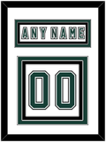 Michigan State Hockey Nameplate & Number (Back) - Alternate Home White (2006-2007) - Triple Mat 1