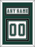 Michigan State Hockey Nameplate & Number (Back) - Alternate Home White (2006-2007) - Triple Mat 2