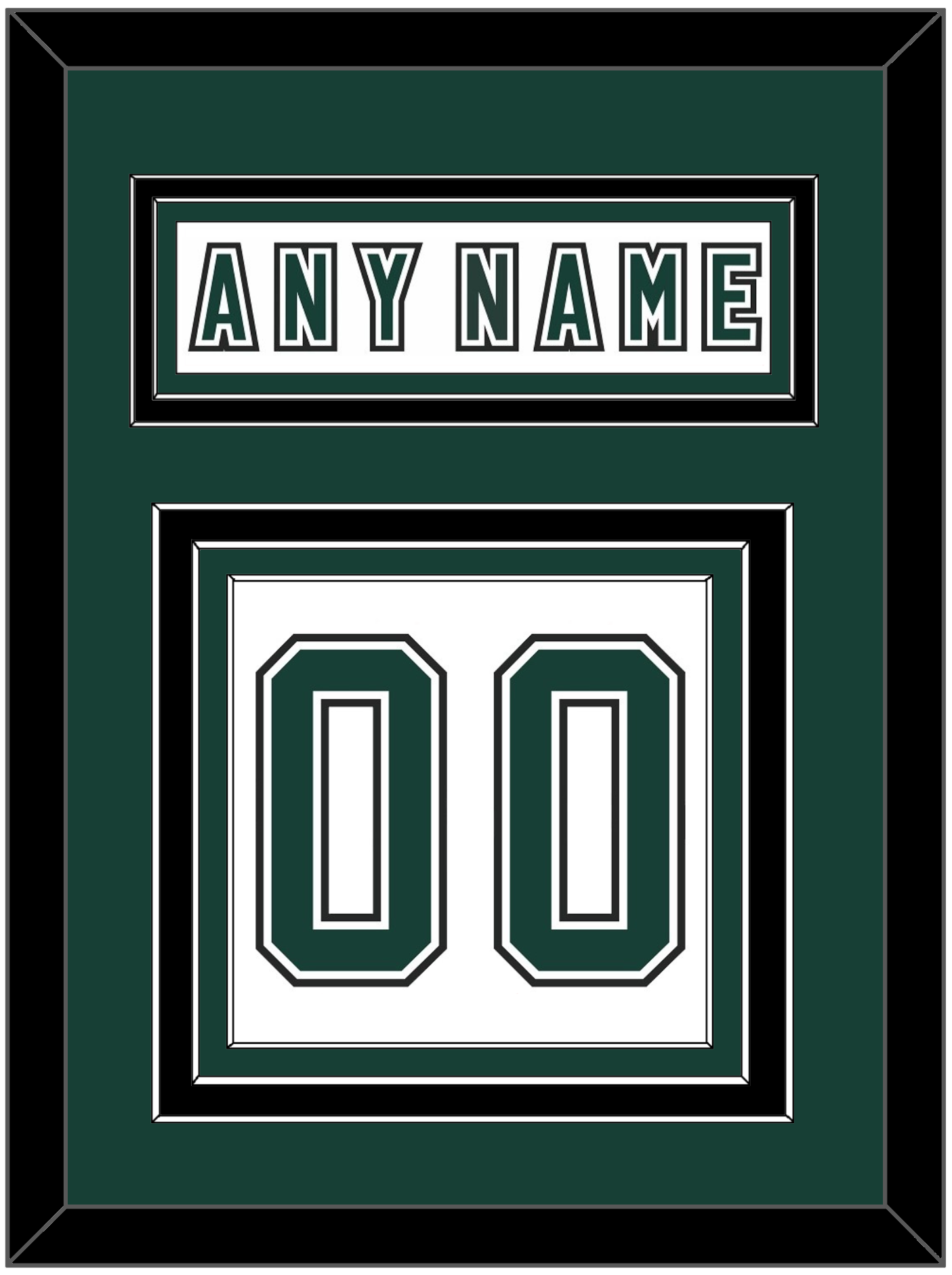 Michigan State Hockey Nameplate & Number (Back) - Alternate Home White (2006-2007) - Premier Tier 2