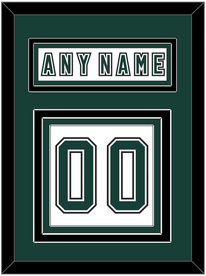 Michigan State Hockey Nameplate & Number (Back) - Alternate Home White (2006-2007) - Premier Tier 2