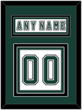 Michigan State Hockey Nameplate & Number (Back) - Alternate Home White (2006-2007) - Triple Mat 2