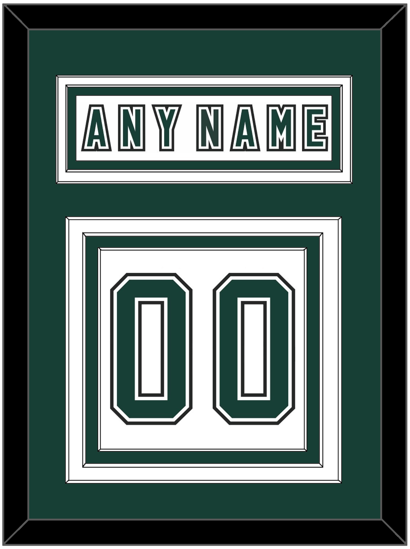 Michigan State Hockey Nameplate & Number (Back) - Alternate Home White (2006-2007) - Premier Tier 3