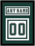 Michigan State Hockey Nameplate & Number (Back) - Alternate Home White (2006-2007) - Triple Mat 3