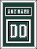 Michigan State Hockey Nameplate & Number (Back) - Alternate Road Green (2006-2007) - Triple Mat 2